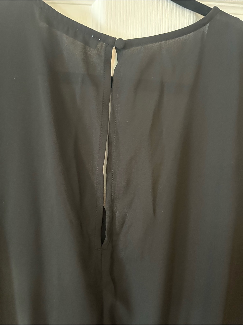 Abercrombie & Fitch Black Long-Sleeve Mini Dress with Button Front - Picture 4 of 7